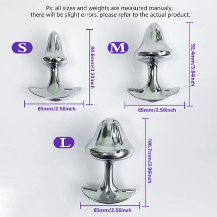 1Pcs,Anchor shaped mushroom anal plug, three sizes, gem base anal plug, g-spot massage, sexual health, adult sex, sex toys