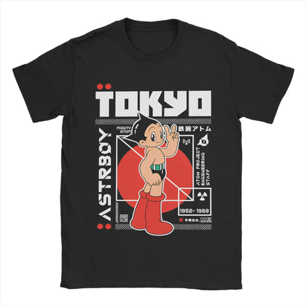 Astro Boy Manga Anime T-Shirt Mighty Atom Astroboy Clothing Novelty Short Sleeve Tee Men Women T-Shirt Parent-child Adults Children