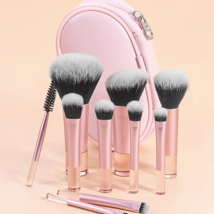 10Pcs/Bag Mini Makeup Brush Set Powder Eyeshadow Foundation Blush Blender Concealer Beauty Makeup Tools Brush Professional