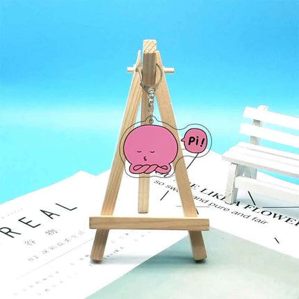 Anime Takopi’s Original Sin Cosplay Keychain Kawaii Pink Octopus Acrylic Pendant Key Chain Keyring Bag Accessories Prop Gift