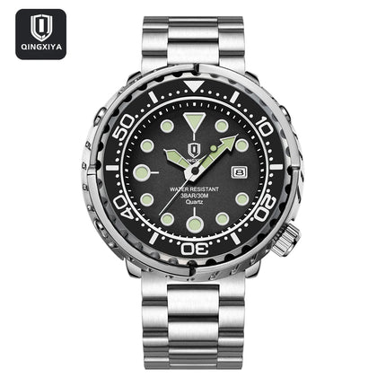 QINGXIYA Sports Men Quartz Watch Silicone Strap Waterproof Luminous Date Wristwatch Mens Military Clock Man Relogio Masculino