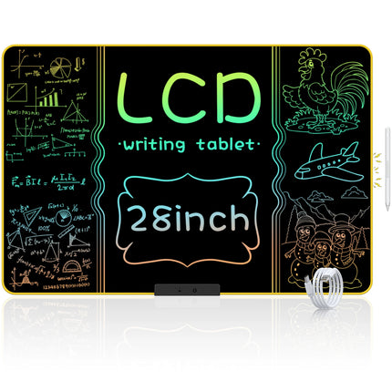 28 Inch/16 Inch LCD Writing Tablet for Kids & Adults, Rechargeable Drawing Board Doodle Board for Digital Education and Learning