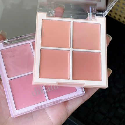 Multi-Purpose Creamy Blush Waterproof Moisturizing Highlighter Mud Cream Cheek Eyes Watery Peach Rouge Contour Tint Cosmetics