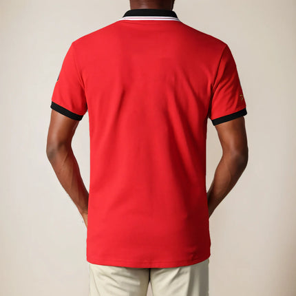Men's polo shirt America Chicago Royal Leisure sports party cotton embroidered luxury contrast color original design