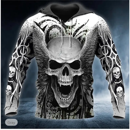 3D Skull Hoodie / Hoodie Crâne 3D
