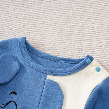 Elephant Printed Clothes Spring and Autumn Baby Boys Girls Clothing Cartoon 0-18 months Newborn Baby Newborn Long Sleeve Print