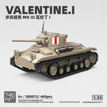 World War II tank Series A13MK.I Cruiser tank MK III Building Blocks SdKfz 101 Panzer I Light Tank Model Toys For Kids Gifts