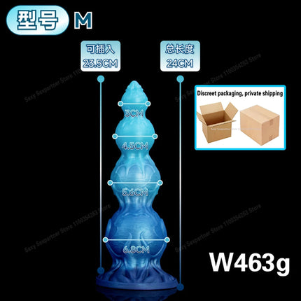 Huge Long Anal Plug/Dildo Monster Alien Large Butt Plug Silicone Suction Cup Anal Dilator G-Spot Sex Toys For Women Men Ass Toys