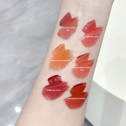 Gege Bear Pink Rabbit Velvet Matte Lip Cream Black Rabbit Water light lip glaze matte mirror pendant lipstick lip gloss