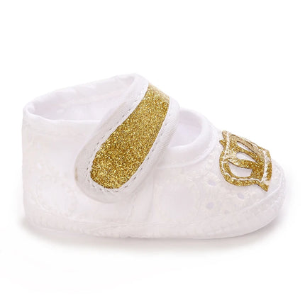 Multiple Options Newborn Baby First Baptist Shoe: Newborn Boy and Girl White Baptist Shoes Soft Sole Walking Shoes Size-9CM-10CM
