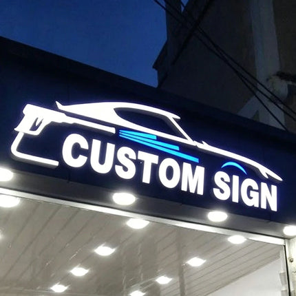 Custom Large 3D Letter Business Illuminated Sign Metal Backlit Signage LED for Store Company Signage Metal Neon LED Sign Outdoor