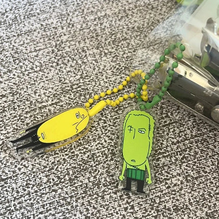 Anime Roronoa Zoro Vinsmoke Sanji Cosplay Keychain Abstract Funny Acrylic Pendant Keyring Key Chain Bag Ornament Accessory Props