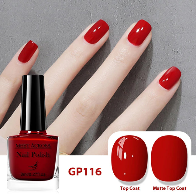 7pcs Christmas Color Kit Nail Polish Long Lasting Quick Drying No Need of Lamp to Cure Nail Supplies Vernis for Nail Decoration
