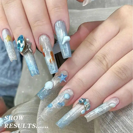 Quickly Blooming Ocean Wave Marble Blossom Gel Polish Semi Permanent Soak Off Bubble Varnish For DIY Nail Art