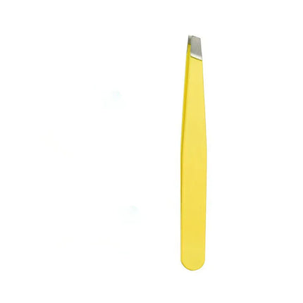 Stainless Steel Black Eyebrow Tweezer with Slant and Flat Point Beauty Tools for Eyelash Tweezer & Ingrown Hair Removal