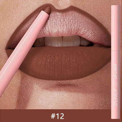 1PC Waterproof Matte Lip Liner Contours Lips in Shades Sexy Red Lipstick Matte Red Brown Lipliner Pencil Makeup Slim Lip Outline