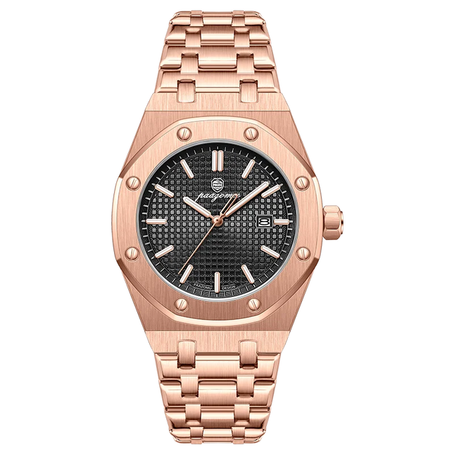 PAAZOMU  Luxury Business Man Wristwatch Waterproof Luminous Date Men Watch Stainless Steel Fashion Quartz Watches For Men Reloj