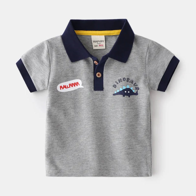 Children's Collar T-shirt 2025 New Boys' Polo Shirt Short Sleeve T-shirt Baby Korean Edition Summer Top One Piece Hair Collectio