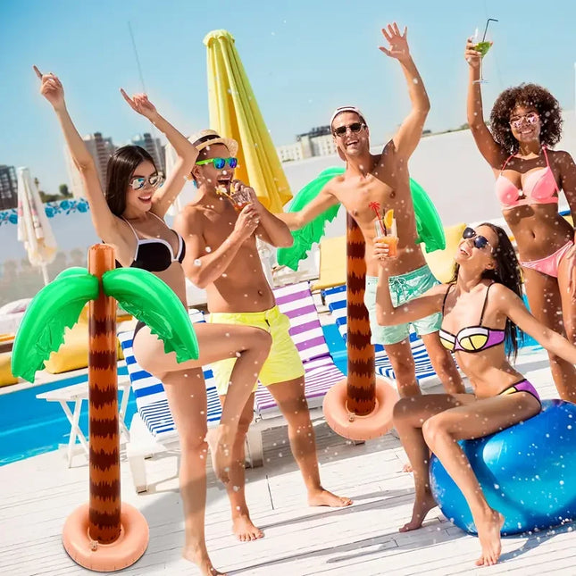 2pcs Inflatable Palm Tree Large Size Coconut Tree Beach Swimming Pool Party Decoration Balloon Tree Prop