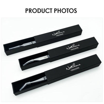 NATUHANA  Eyelash Extensions Tweezers Lash Artists High Precision Stainless Steel Superhard Anti-Static Tweezers Makeup Tools