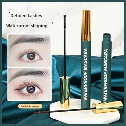 Waterproof 4D Mascara Black Brown Ultra Thin Brush Head Long-Lasting Smudge-Proof Eyelash Lengthening Extension Mascara Makeup