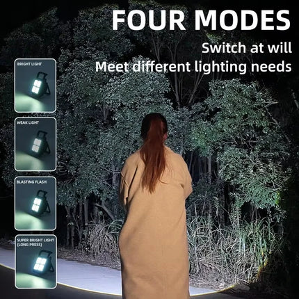 COB Flashlight LED Mini Protable Keychain Lamp High Bright Multifunctional Camping Lamp Outdoor Camping Torch Fishing Work Light