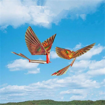 Outdoor Planes Aircraft Model Toy Children Model Building Kits DIY Ornithopter Birds Toys Rubber Band Power Handmade