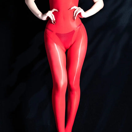 Couple Oil Shiny Suspenders Bodystocking Gay Men Sissy Glossy Seemless Bodysuit Catsuit Silky Sling Onesie Transparent Pantyhose