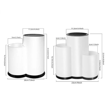 Multifunctional Universal Knives Holder 2/3 Grid Plastic Kitchenware Drain Rack Black/White Flatware Storage Box Fork