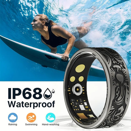 Lenovo Smart Ring Men Women Multi-sport Mode Tracker Heart Rate Blood Pressure Blood Oxygen Sleep Monitoring for Android IOS