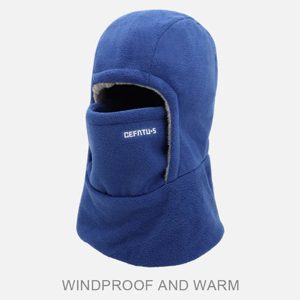 Fleece Balaclava Cycling Cap Cold-proof Windproof Warm Hood and Hat Thicken Thermal Ski Windproof Cap Women Men