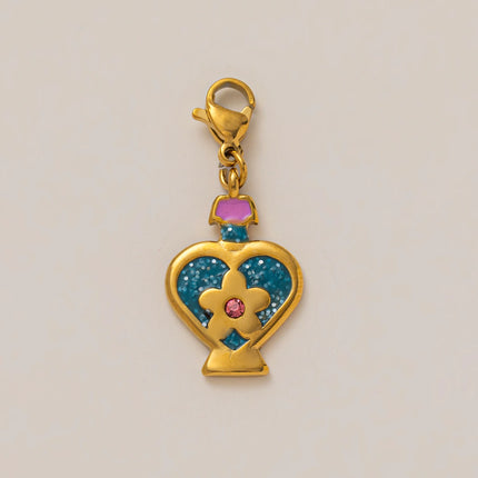 Stainless Steel DIY Cactus Coffee Cup Love Butterfly Pendant Vacuum Plated 18K Gold in Furnace charms for jewelry