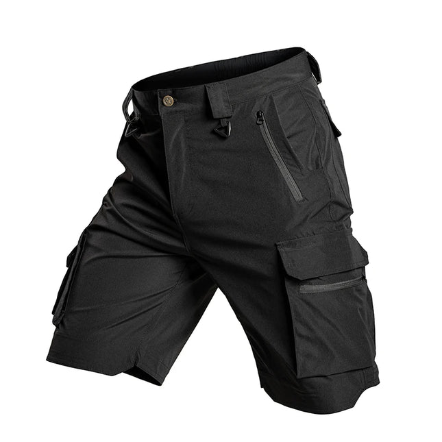 3-2-1Pcs Outdoor Training Work Shorts Men Multi-Pocket Tactical Cargo Pants Summer Thin Waterproof Quick Dry Climbing Shorts