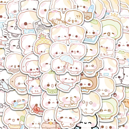 80PCS Cute Animated Cat Graffiti Stickers Notebook Phone Case Diary Bicycle Helmet Water Cup Luggage Decoration Stickers
