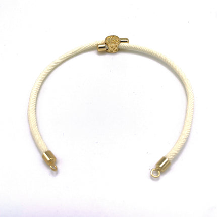 10Pcs Nylon Cords Twisted Braided Adjustable With Brass Findings DIY Jewelry Slider Bracelet Making Accessories Wholesale