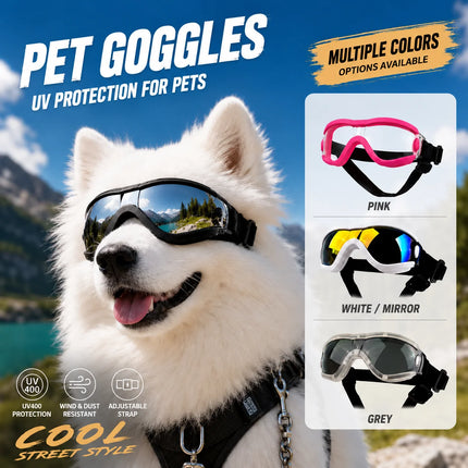 UV Protective Goggles for Dogs Cat Sunglasses Cool Protection Eyewear for Small Medium Dogs Outdoor Riding Pets Accessory