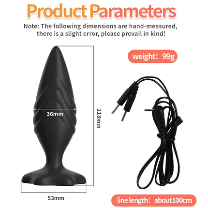 Electric Shocker Anal Butt Plug Sex Toy,Electrosex Bdsm Vagina Anus Ass Dilator,Electrostimulator Estim Buttplug Bi-Polar Toys
