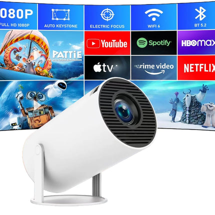 FOCABO Projector HY300 Pro 4K Android 11 Dual Wifi6 260ANSI Allwinner H713 BT5.0 1080P 1280*720P Home Cinema Outdoor Projetor