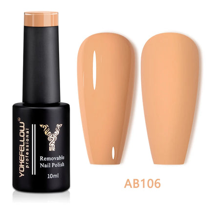 YOKEFELLOW 10ml Jelly Nude Gel Nail Polish High Quality Translucent Pink Nail Gel Varnish Soak Off UV Gel Polish Long Lasting