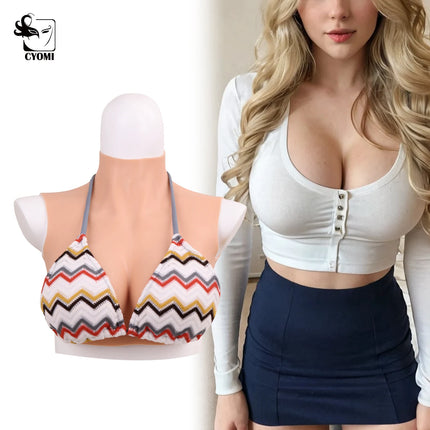 CYOMI Silicone Fake Breast Forms Huge Boobs Chest for Mastectomy Cancer Transgender Crossdresser Cosplay Sissy Drag Queen