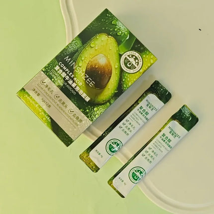 12pcs Avocado Bubble Facial Mask Brightening Firming Moisturizing Face Mask  Beauty Skin Care Facial Bubble Cover Foam Masque