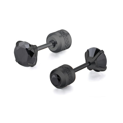1 piece Medical Stainless Steel Crystal Zircon Ear Studs Earrings Tragus Cartilage Hypoallergenic Screws Piercing Jewelry