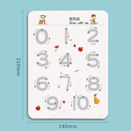 Magical Tracing Workbook Montessori Educational Writing for Children Reusable Pen Control Training Calligraphy Copybook for Kids