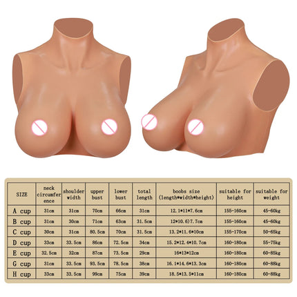 Eyung Huge Fake Breast Forms Fake Boobs Realistic Silicone for Crossdressers Drag Queen Shemale Crossdressing Breastplates Boobs