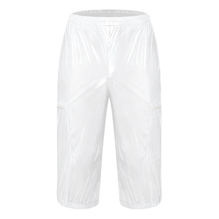 Men Waterproof Jogging Pants Elastic Waistband Track Trousers Short Pants for Dance Workout Beach Cycling Wear Sports Long Pants