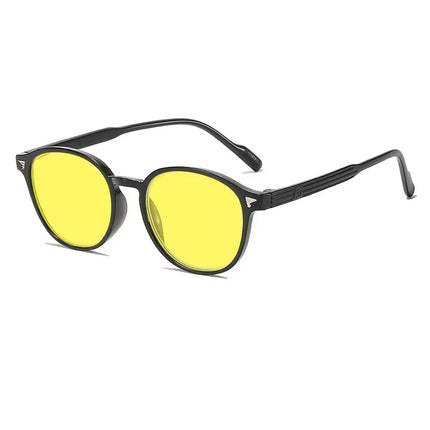 Night Vision Myopia Glasses for Men Women Ultralight Blue Light Blocking Eye Protective Eyewear for Driving Diopters 0 To -4.0
