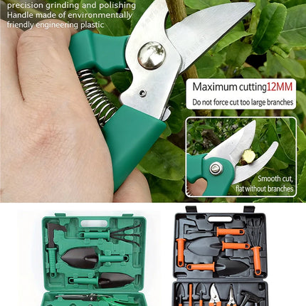 12pcs Gardening Tool Set Garden Tools Included Shovels, Rakes, Hoes, Pruners, Watering Can Gardening Tools For Home Gardening