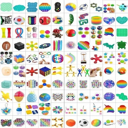 10-100pcs Random Fidget Toys Mystery Gifts Pack Surprise bag Fidget Set Antistress Relief Toys for kids party christmas
