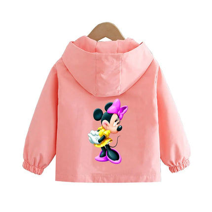 Children's Mickey Hooded Jacket 1-10 Years Autumn Boy's Windbreaker Zipper Hoodie Baby Boys Birthday Present Jacket Cosplay Coat
