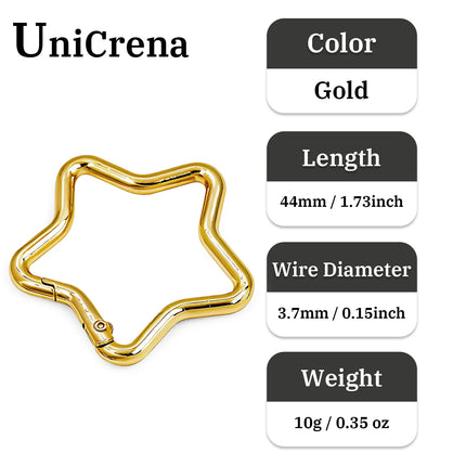 UniCrena Heart Carabiner Clip 4Pcs Spring Snap Hook Carabiner Keychain Ring Clip for Backpack Keys Travel Camping, Bulk Supplies
